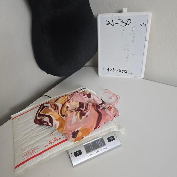 No Comment Marble Print Babydoll Spaghetti Strap Coquette Dress Y2K Boho Mini S - Picture 14 of 14